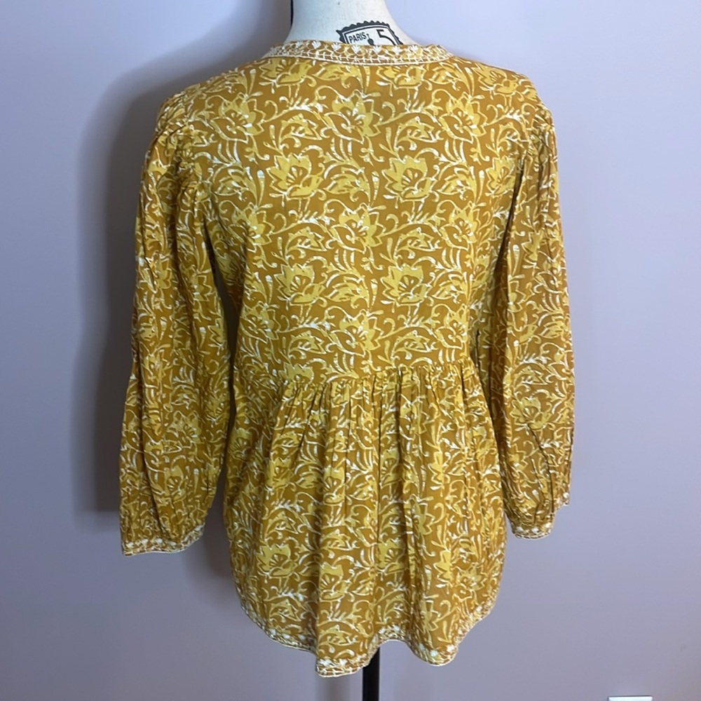 Solitaire Mustard Embroidered Tunic - Picture 2 of 7